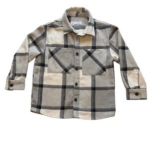 Zara plaid kids button up (B10)